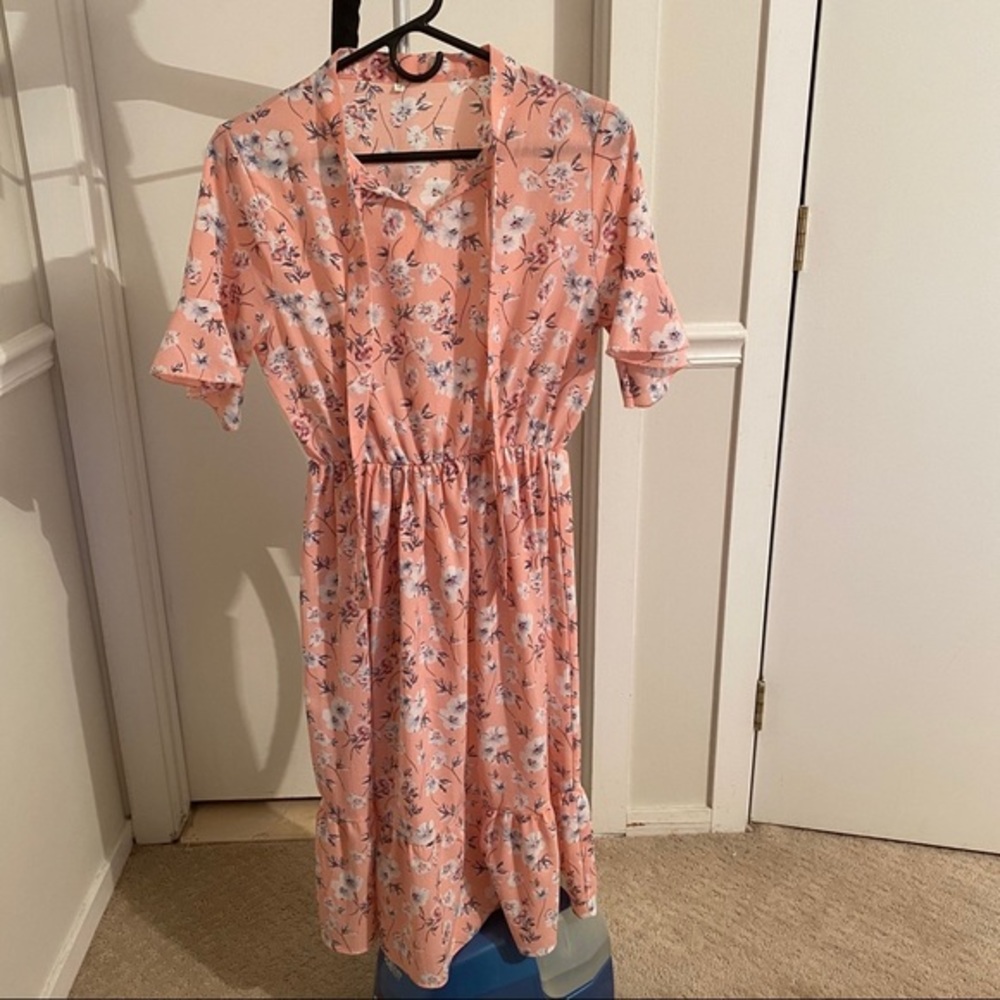 Pink Floral Dress